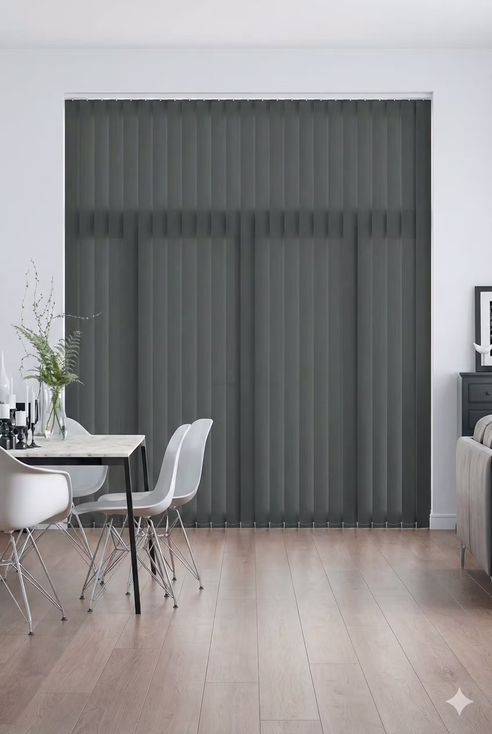 Vertical linear curtains