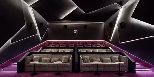Home theater acoustics detail — echo control and surround stage improvement in a cinema room