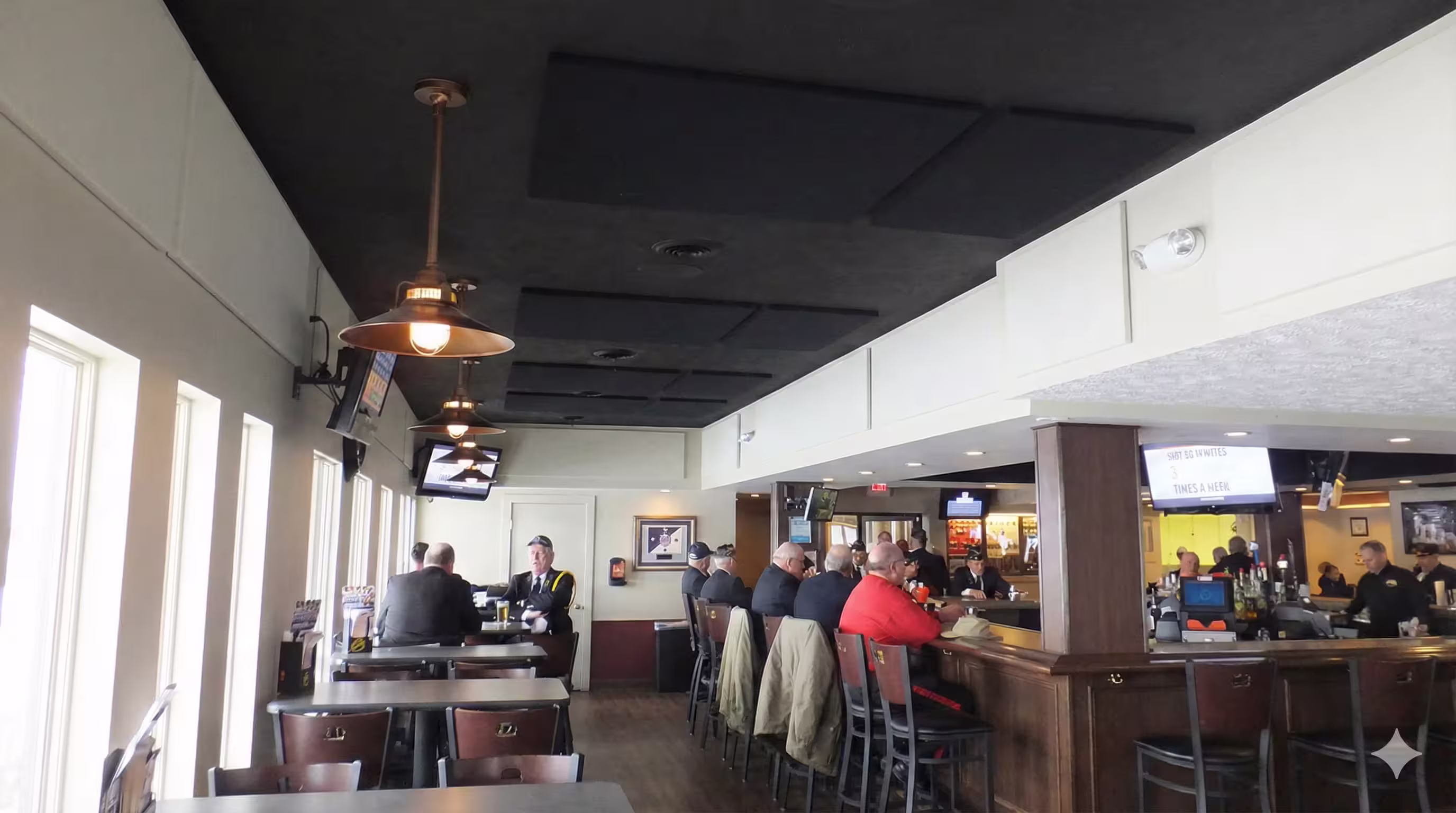 Cafe acoustics application — speech clarity, reduced reverberation, and a more comfortable customer experience
