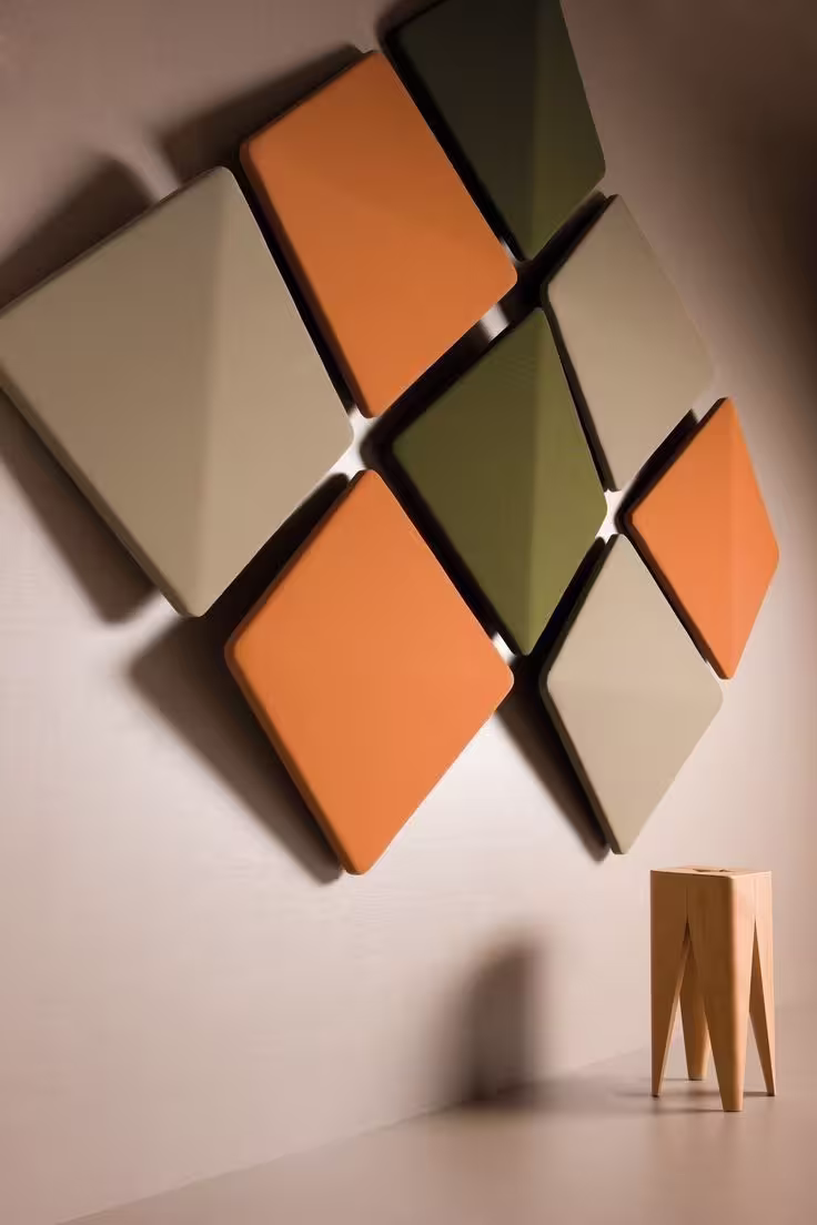 Beveled acoustic fabric panel