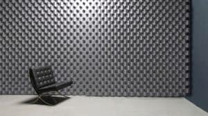 Akustik panel duvar ile sound insulation ve acoustic treatment.